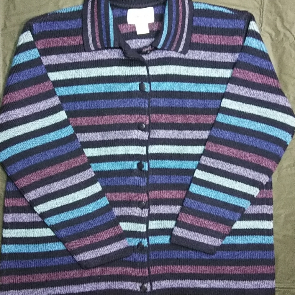 Adolfo Sports vintage Stripped Sweater💥💥💥💥💥